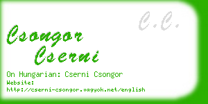 csongor cserni business card